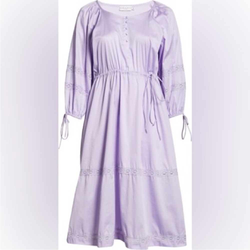 NWT  $304 Harshman Belle dress lilac puff sleeve maxi length size XS - Picture 4 of 14